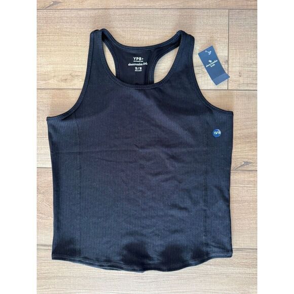 NWT Abercrombie Girls Shirt Tank YPB 15 16  Athletic Sports Top Black - Picture 2 of 4